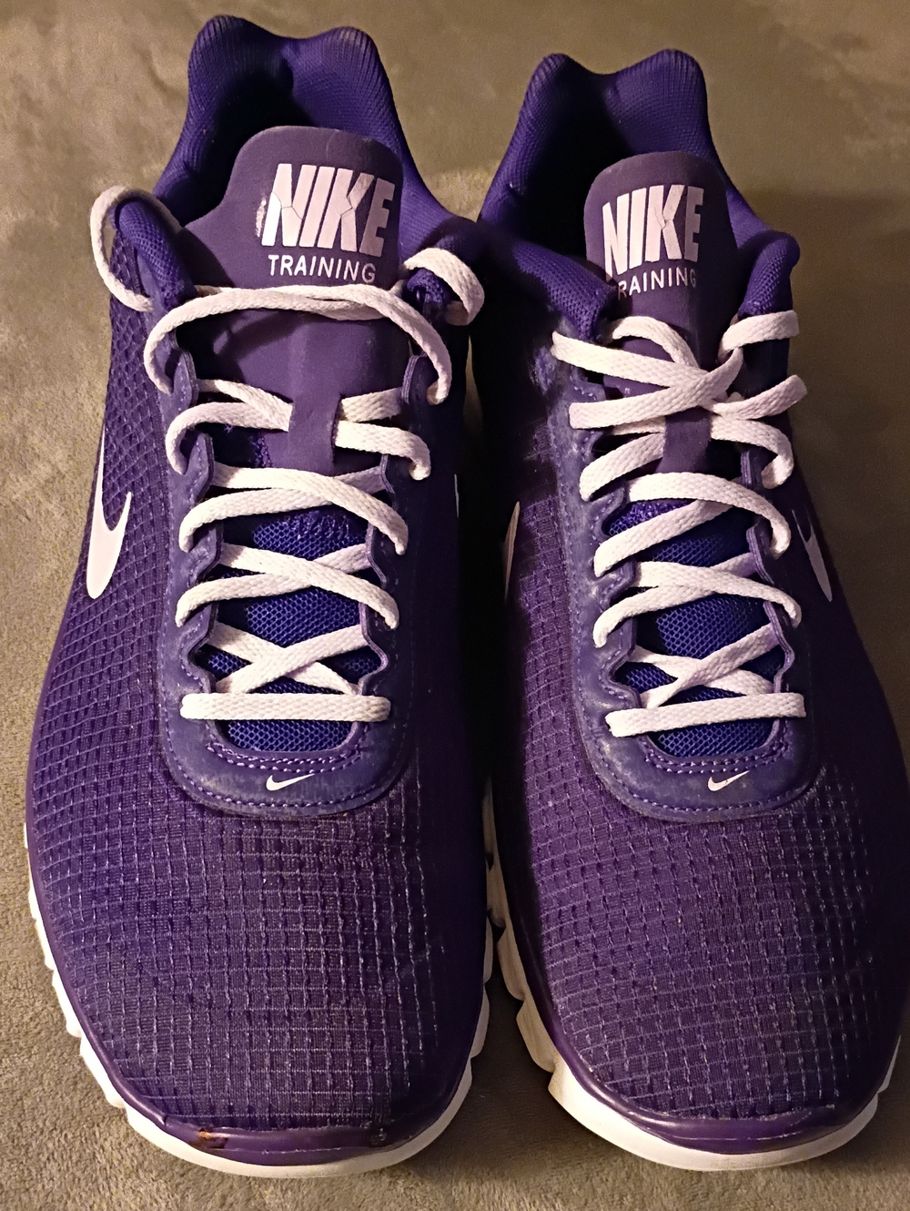 Nike Women's Purple Mesh Training Sneakers with White Laces